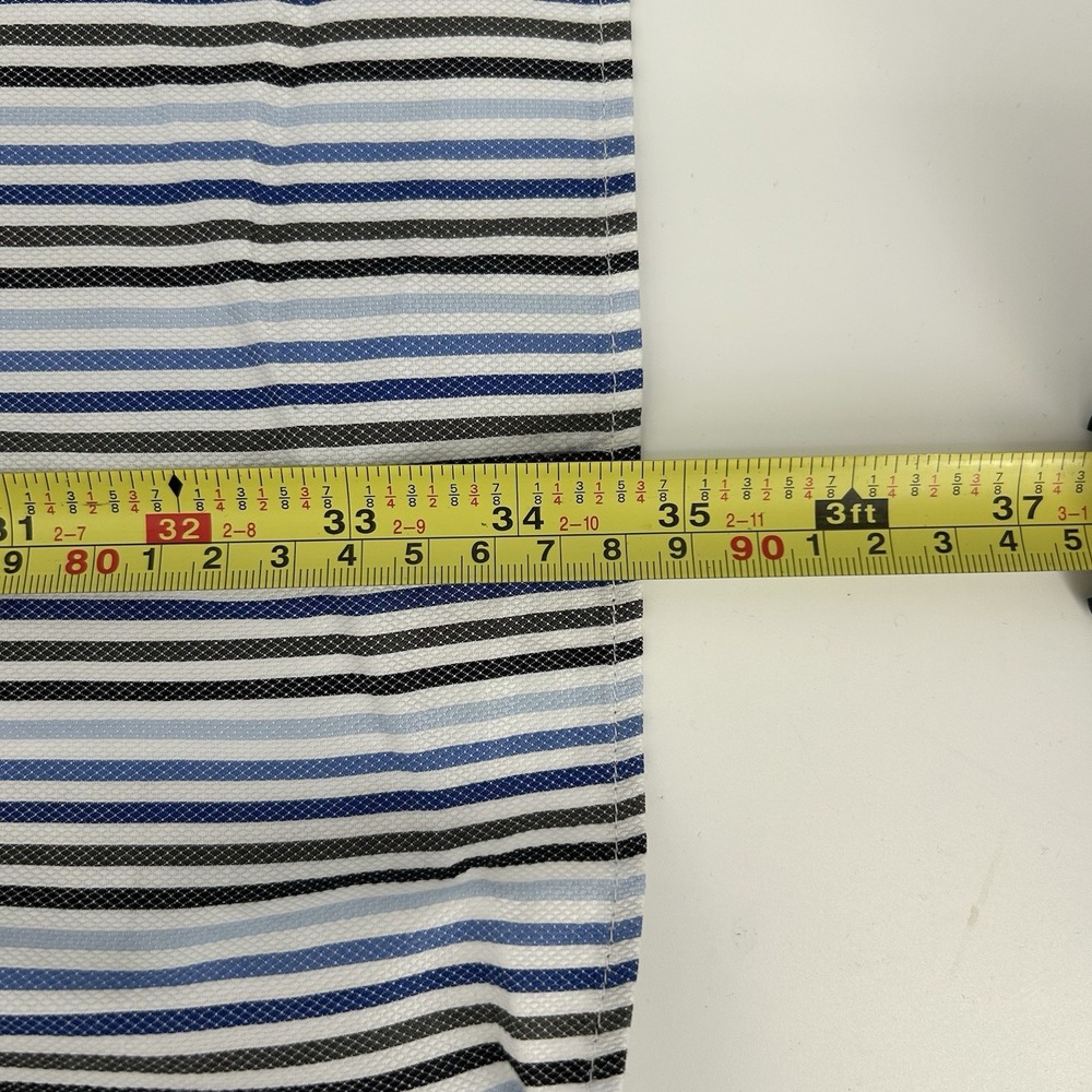 Cutter & Buck Signature Collection Shirt Mens 2XL Oxford Blue Stripe Preppy - Picture 9 of 10